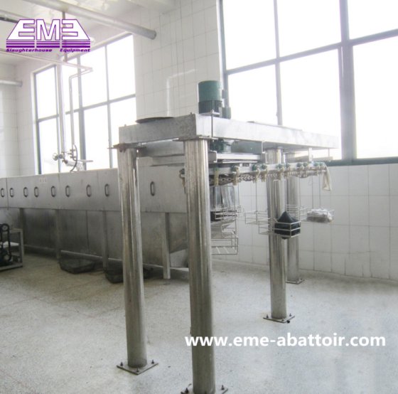 豚の屠殺場設計 豚の頭の湯煎機 自動屠殺設備