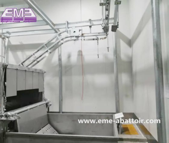 清真屠宰场屠宰场绵羊放血坡提升机 肉类加工绵羊/山羊屠宰设备