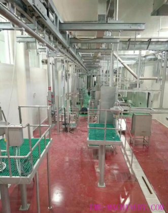 日屠宰 50 头牛的管轨穆斯林肉类加工牛屠宰场设备