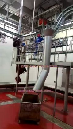 奶牛屠宰场设备 牛屠宰场设备 牛蹄滑槽屠宰牛肉加工厂生产线