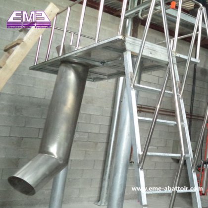 奶牛屠宰场设备 牛屠宰场设备 牛蹄滑槽屠宰牛肉加工厂生产线