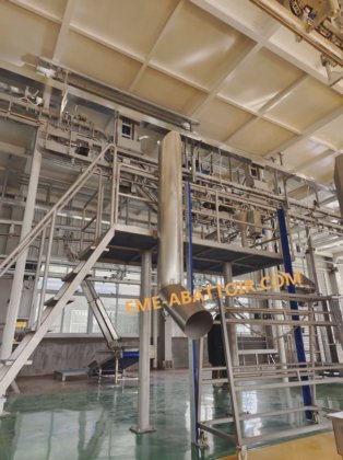 奶牛屠宰场设备 牛屠宰场设备 牛蹄滑槽屠宰牛肉加工厂生产线