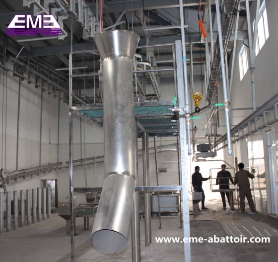 奶牛屠宰场设备 牛屠宰场设备 牛蹄滑槽屠宰牛肉加工厂生产线