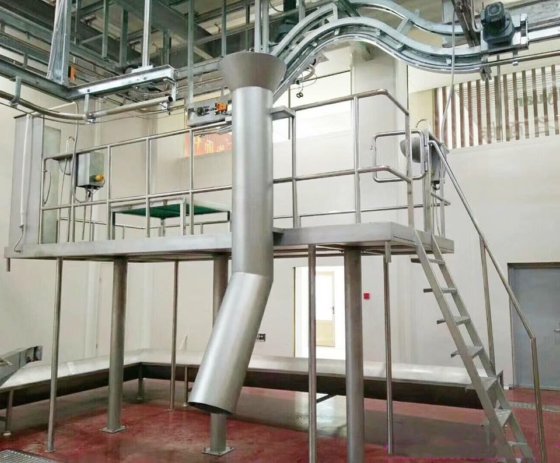 奶牛屠宰场设备 牛屠宰场设备 牛蹄滑槽屠宰牛肉加工厂生产线