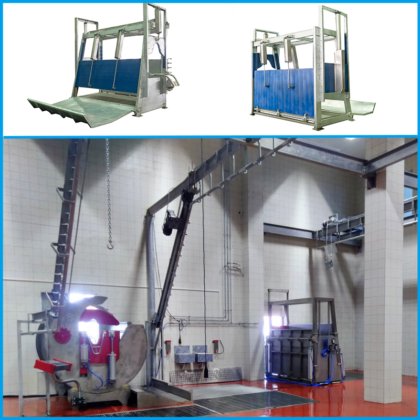 用于屠宰场设备的价格最优惠的盒式牛屠宰机