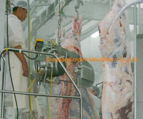 新型牛胸骨切断用の食肉処理ライン用設備