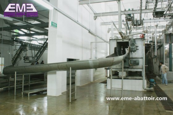 牲畜屠宰场设备 猪滑槽式猪肉屠宰机