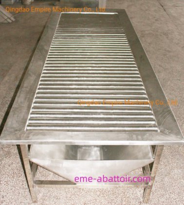 屠殺場用の羊を集めて殺すローラー台の機器