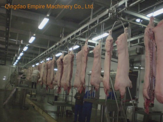 用于肉类加工厂的卧式生猪屠体自动输送轨道式生猪屠宰场