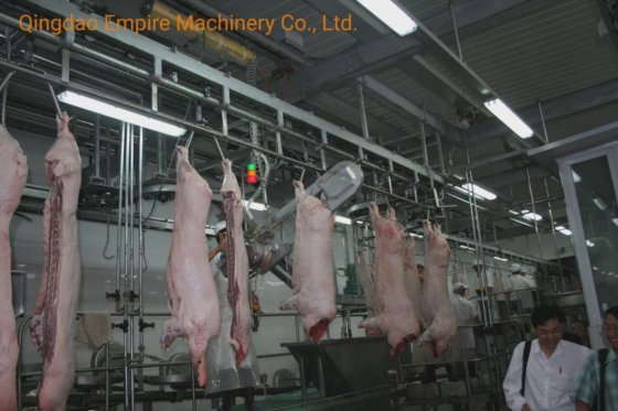 用于肉类加工厂的卧式生猪屠体自动输送轨道式生猪屠宰场