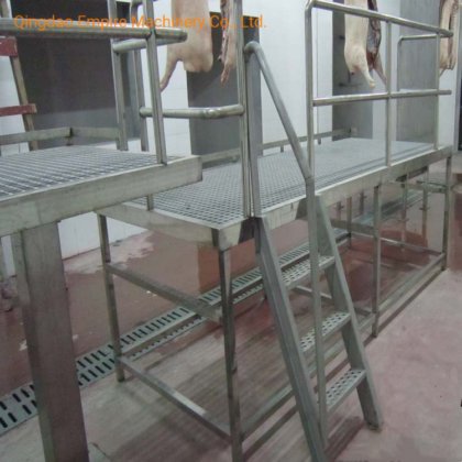 生きた牛を殺すためのプラットフォーム屠殺機械