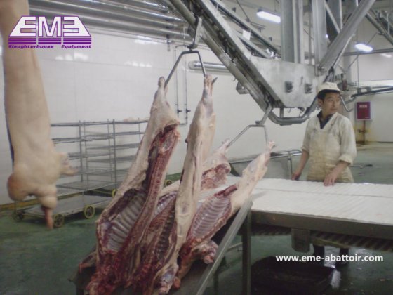 耐久性のある単層ベルトコンベヤー食肉処理機器 牛肉 羊肉 豚肉 鶏肉