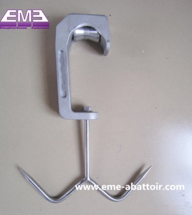 成套自动奶牛屠宰线机械 热镀锌钢管或不锈钢管轨道滑轮挂钩