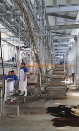 用于屠宰场清真屠宰的牛输送轨道系统屠宰场设备