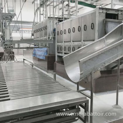 豚の屠殺場設備、食肉処理、自動搬送テーブル、屠殺機械