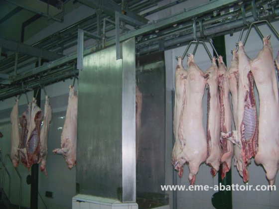 豚屠殺場用半 carcass 自動洗浄設備