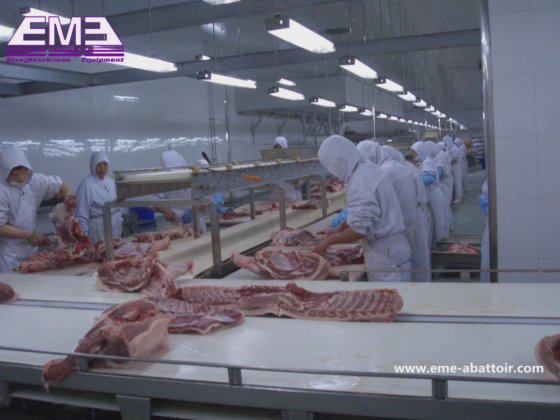 中国製造の単層ベルトコンベヤー機械、牛、羊、豚、鶏のための屠殺設備