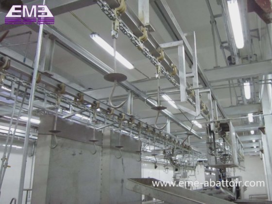 豚内臓同期検疫吊り運搬設備屠殺機械