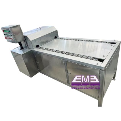 ハラール自動家禽アヒル鶏ウズラスカール羽毛水排出装置小規模屠殺場用