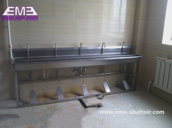 複数の手洗い設備、アバトワールアクセサリー、ステンレス製洗面台、屠殺機械