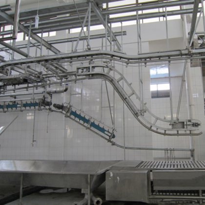 出血シャックル傾斜荷降ろし屠殺場