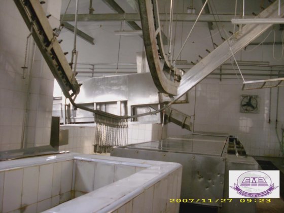 出血シャックル傾斜荷降ろし屠殺場