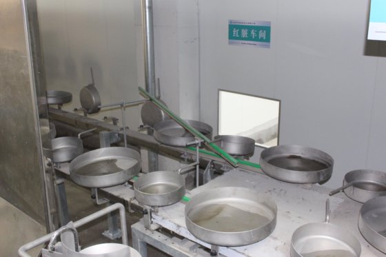 羊の屠殺用白および赤内臓同時隔離搬送機、ヤギ屠殺場用