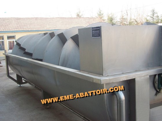完成した生産ラインの鶏肉胴体スパイラル冷却機器屠殺場機械設備
