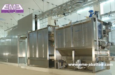 屠殺場機械 肉体蒸気スカールディングチャンネルシステム（バルブ：EU）豚屠殺設備