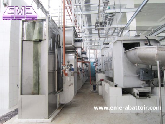 屠宰场机械 屠体蒸汽烫毛通道系统（阀门：欧盟） 生猪屠宰设备