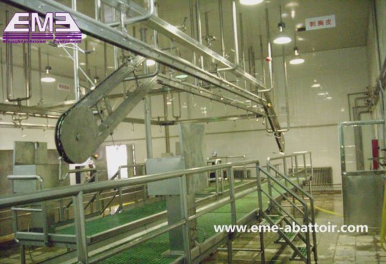 羊屠殺場処理出血傾斜リフティング機械屠殺設備