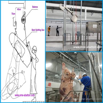 良質な牛用機器、屠殺処理用の肉屋道具、牛の屠殺場用の分割のこぎり。