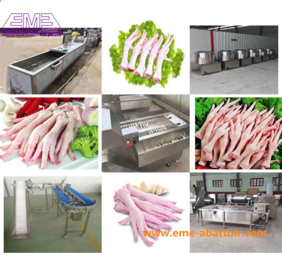 出厂价螺旋式鸡爪剥皮机 家禽设备 鸡爪剥皮切割机 生产线 屠宰机械