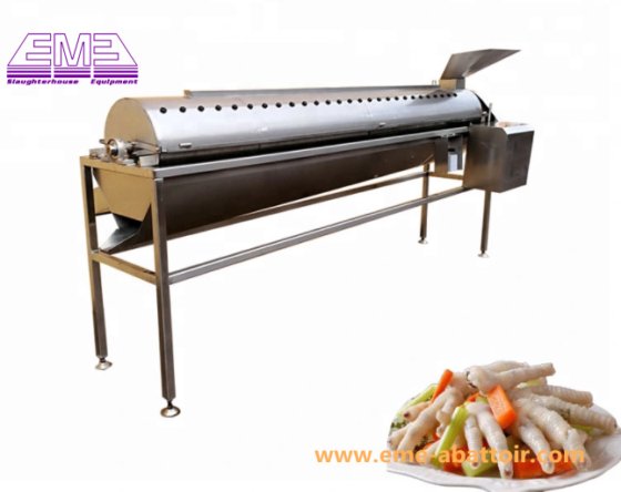 出厂价螺旋式鸡爪剥皮机 家禽设备 鸡爪剥皮切割机 生产线 屠宰机械