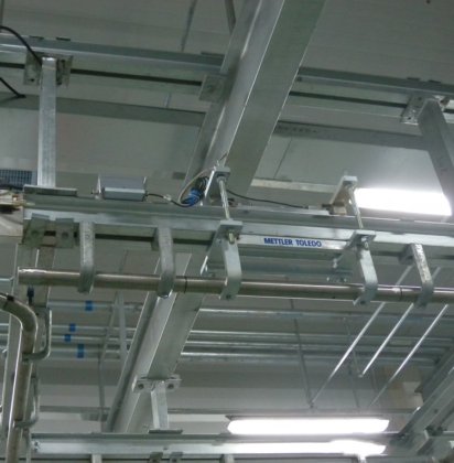 屠殺場用の牛用静的電子レール重量計、単線および複線の屠殺機械