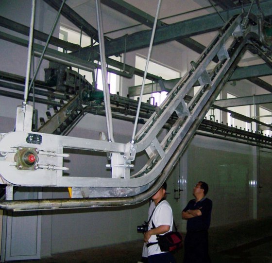 猪屠体斜坡提升机 猪屠宰场设备