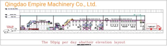 用于肉类加工机械的 20 头牛和 50 头猪屠宰设备