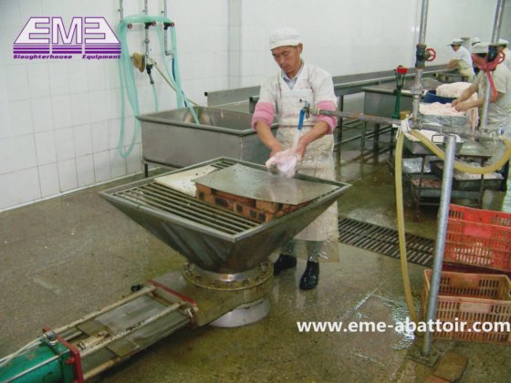 豚の胃内臓空気輸送システム豚用機器屠殺機械