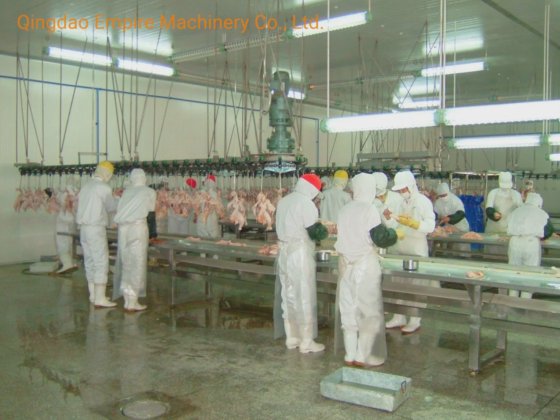 家禽用無骨自動搬送レール屠殺装置