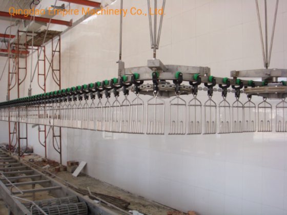 定制家禽屠宰设备 脱毛输送轨道式扒鸡机