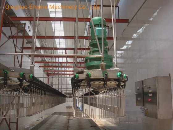 定制家禽屠宰设备 脱毛输送轨道式扒鸡机