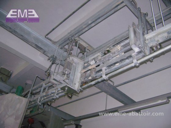 水平豚肉死体自動搬送レール屠殺設備