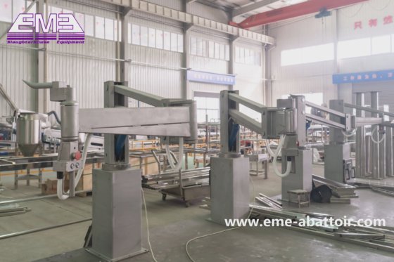 安定した運用の屠殺場設備 肉積載アームロボット 豚屠殺機械