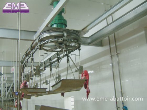 屠宰设备 猪内脏同步检疫悬挂输送机 屠宰设备