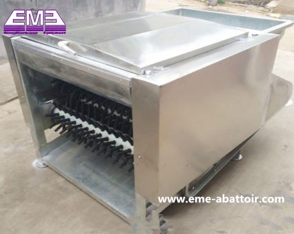 ステンレス鋼製の自動鶏・アヒル・ガチョウ用ボックス型羽毛除去機、小規模屠殺場用の家禽羽毛除去機。