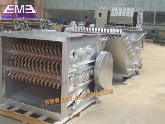 ステンレス鋼製の自動鶏・アヒル・ガチョウ用ボックス型羽毛除去機、小規模屠殺場用の家禽羽毛除去機。