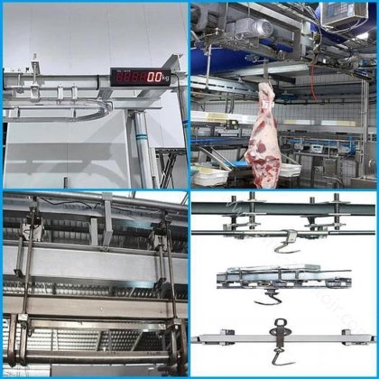 牛屠宰场设备胴体轨道称重系统，用于屠宰场屠宰和肉类加工设备