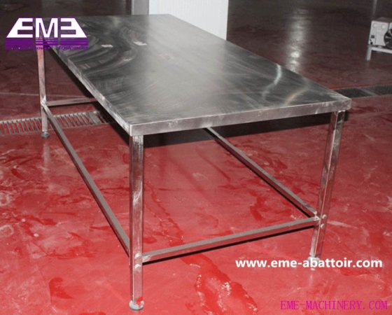 用于屠宰场肉类修整和包装的不锈钢台式屠宰设备