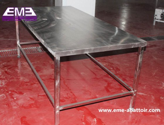 用于屠宰场肉类修整和包装的不锈钢台式屠宰设备