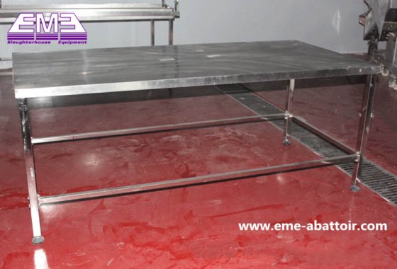 用于屠宰场肉类修整和包装的不锈钢台式屠宰设备